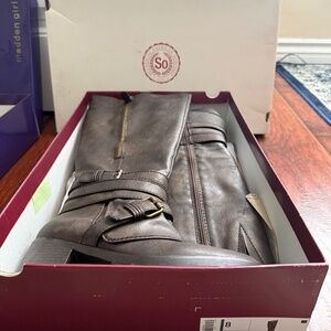 So brown boots with heel